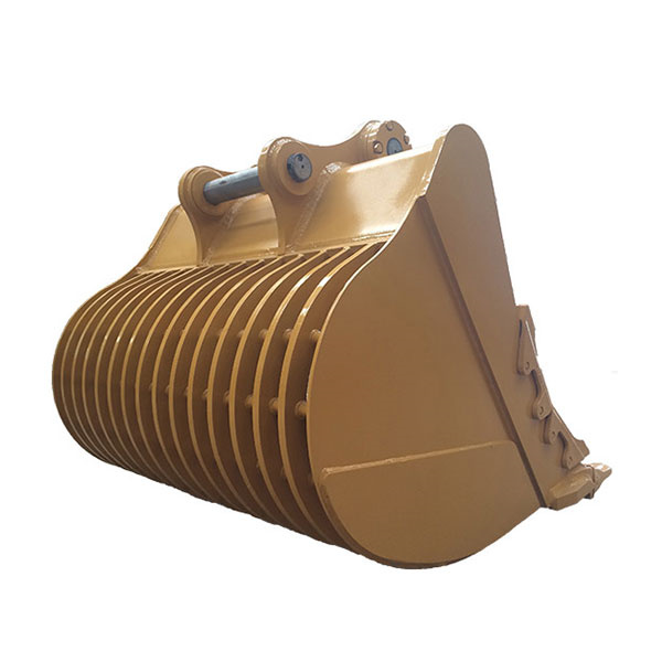 Versatility of the loader screening bucket for aggregate screening.