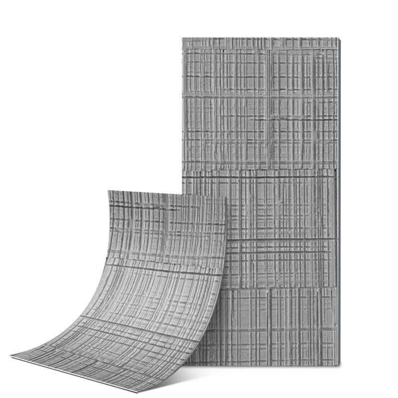 Flexible Ceramic Tile Carve Wood Board Grey