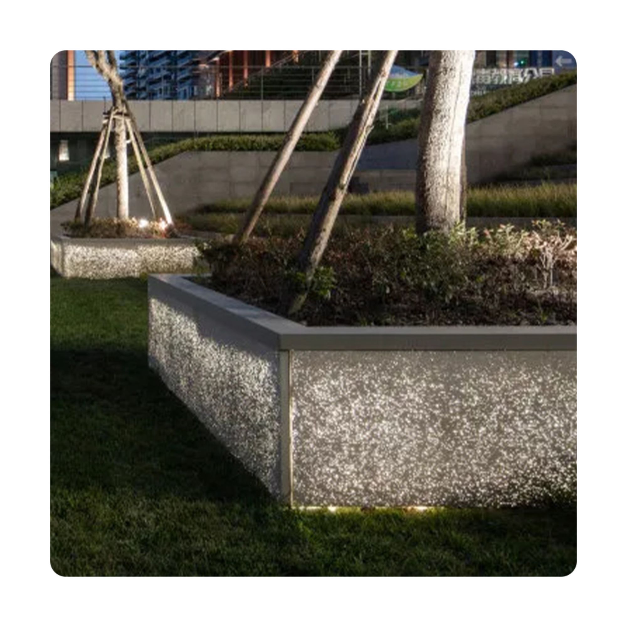 Customized Translucent Concrete Flower Pond