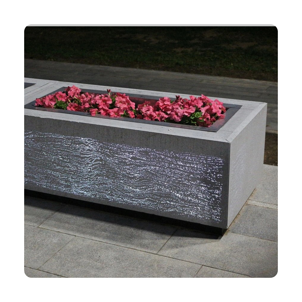 Customized Translucent Concrete Flower Pond