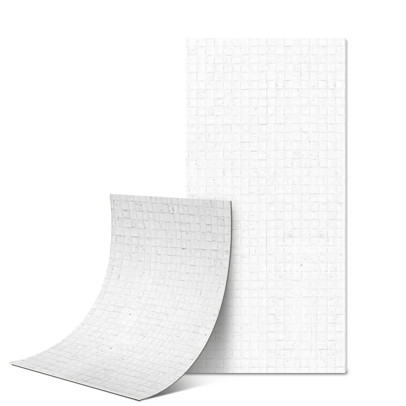Flexible Ceramic Tile Travertine Mosaic White