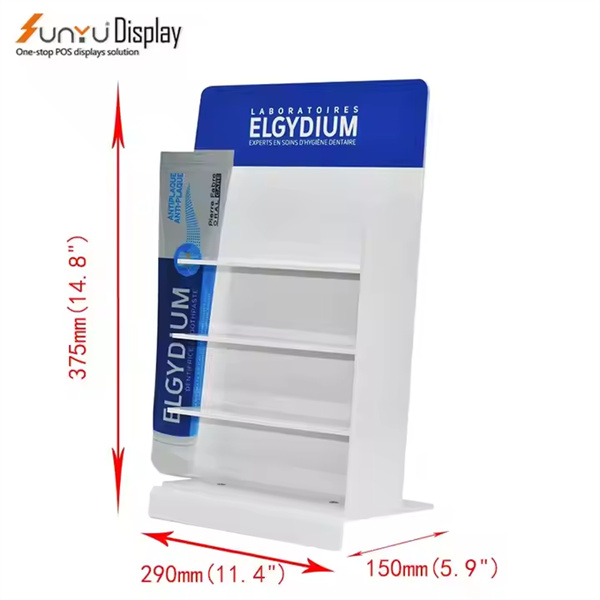 Halten Sie Ihre Zahnpasten sortiert und für die Kunden ansprechend.