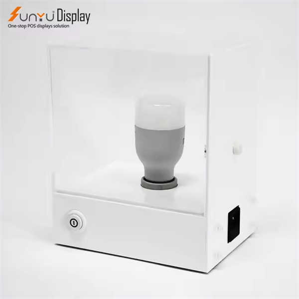 Un suport de expoziție clar și eleganț pentru becurile preferate.