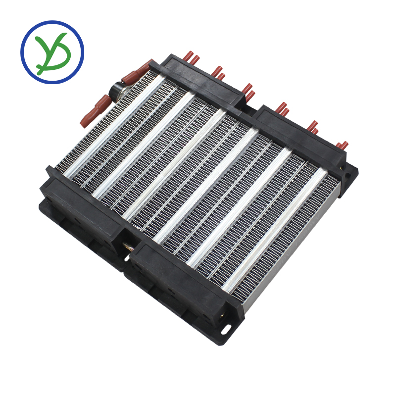 Yüzey yalıtılmış 110V 220V 1500W Termostatik PTC Isıtma Elemanı Elektrikli Hava Isıtıcı 140x152x26mm AC/DC