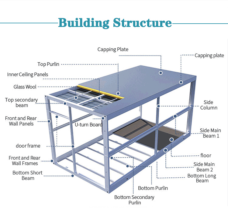 Hot Selling Foldable Container House 40 Ft House Made Container Portable Office Container details