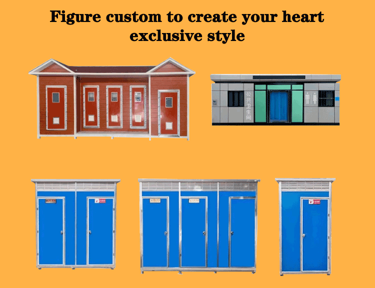 Ready To Use Prefab House Chemical Toilet Outdoor Mobile Toilet  Piece Mobile Toilet Trailer Portable Bathroom Cabin factory