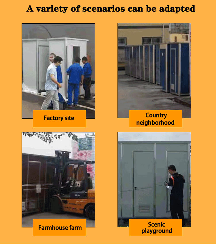 Ready To Use Prefab House Chemical Toilet Outdoor Mobile Toilet  Piece Mobile Toilet Trailer Portable Bathroom Cabin manufacture