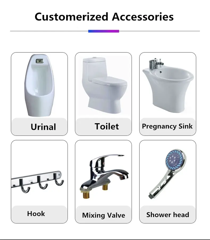 Modern Prefab Portable Mobile Toilet Bathroom Outdoor Public Cabin For Camping Restroom Shower Modern 1 - 49 units manufacture