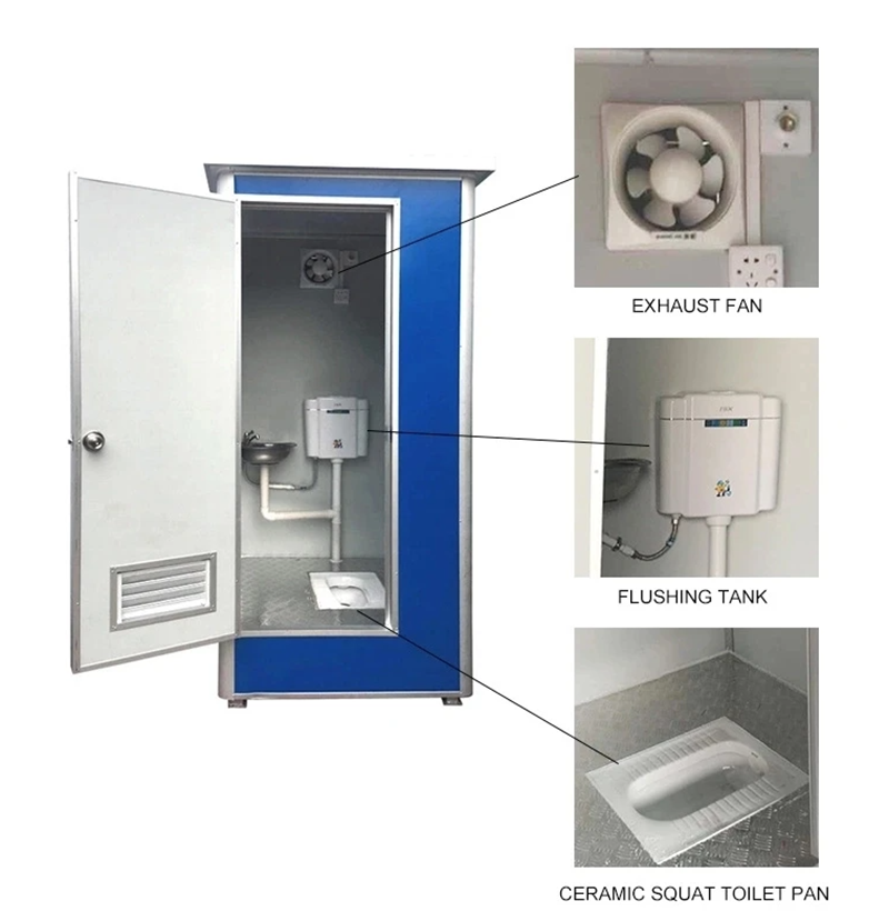 Modern Prefab Portable Mobile Toilet Bathroom Outdoor Public Cabin For Camping Restroom Shower Modern 1 - 49 units details