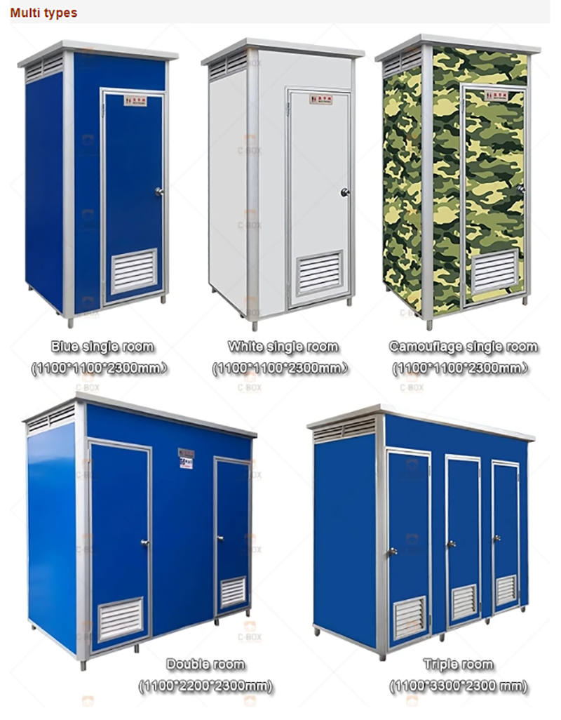 Modern Prefab Portable Mobile Toilet Bathroom Outdoor Public Cabin For Camping Restroom Shower Modern 1 - 49 units factory