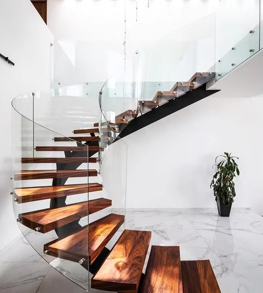 The Elegance of Curved Stairs by Double Building