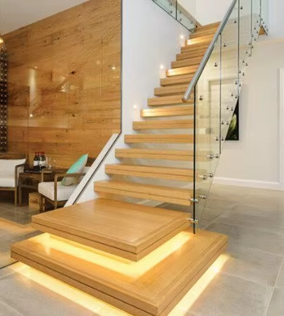 Safety Features of Double Building Staircase Straight Stairs