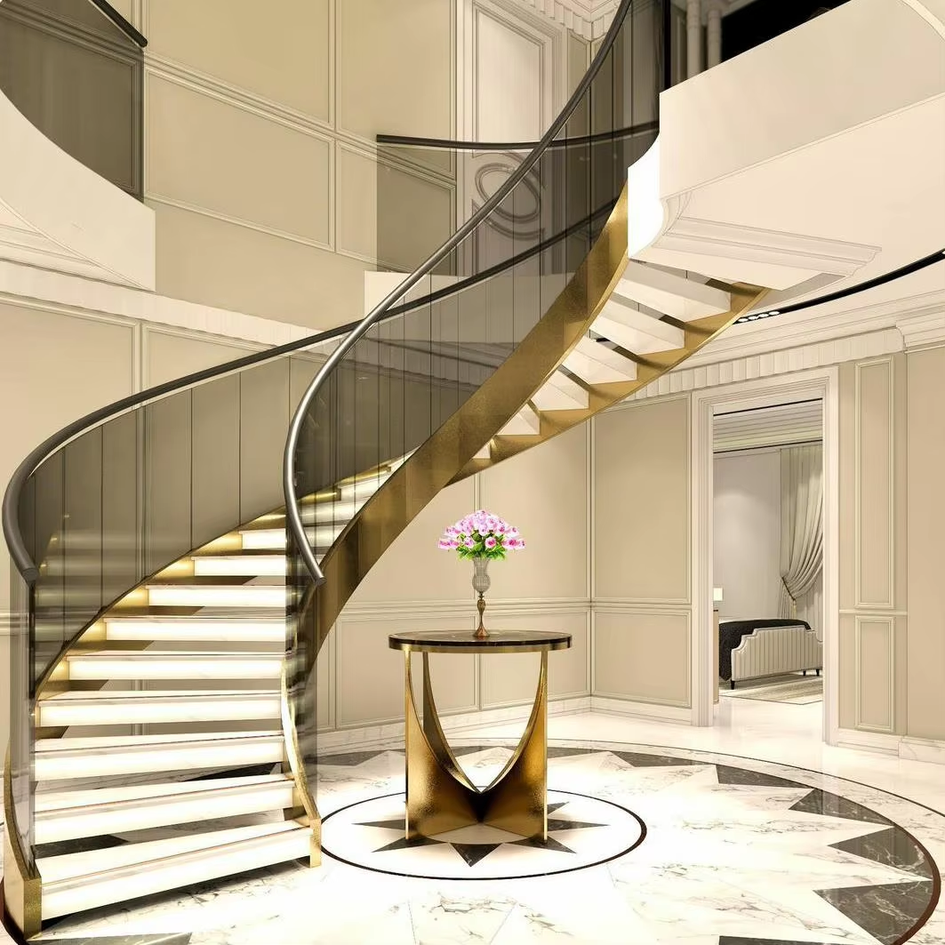 Double Building Curved Stairs: The Perfect Blend of Elegance and Functionality