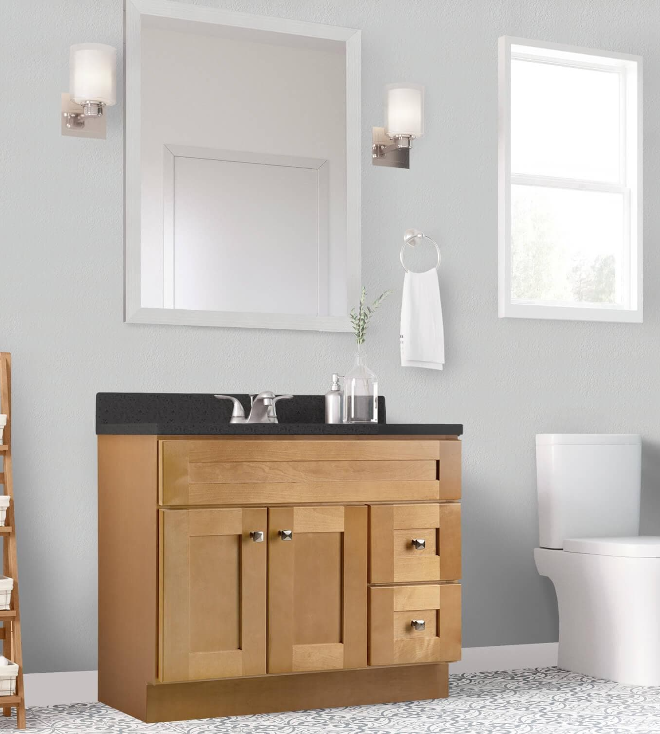 Easy Installation of Double Building Vanity Cabinets