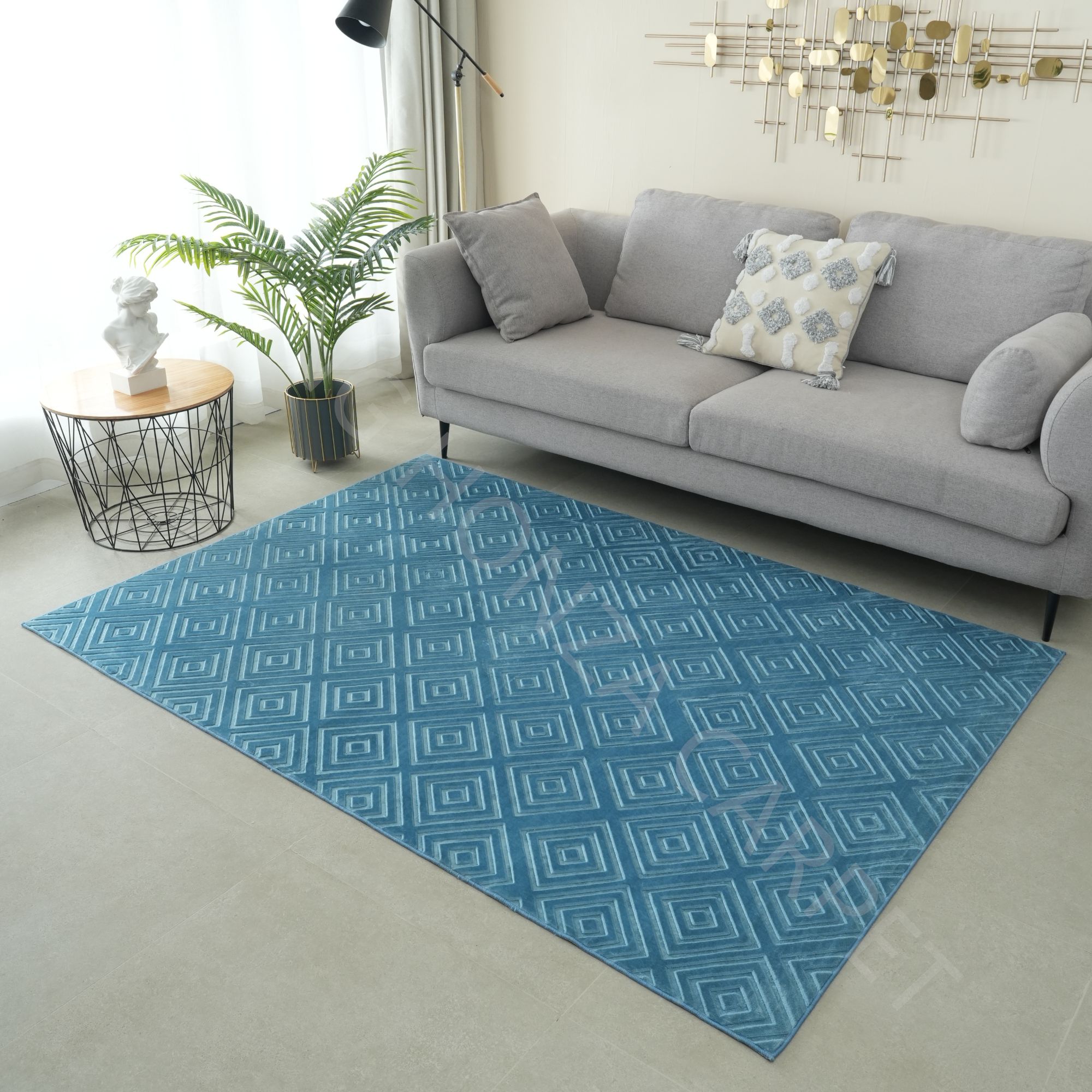 Rug roll raschel nua 3D emboss runner carpet i ndáiríre