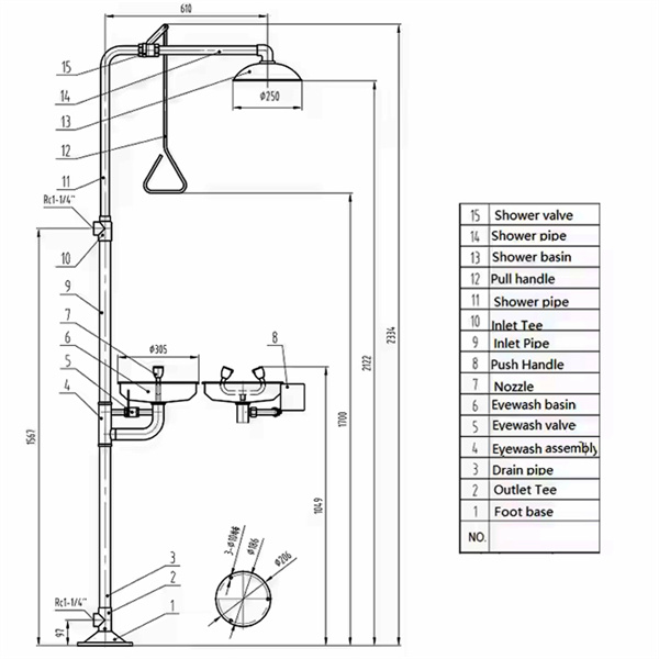 Hold dig i overensstemmelse med branchestandarder ved hjælp af vores kemiske sikkerhedsdoucheanlæg
