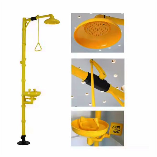 Ducha, lava y enjuaga con nuestra estación de lavado de ojos de pared