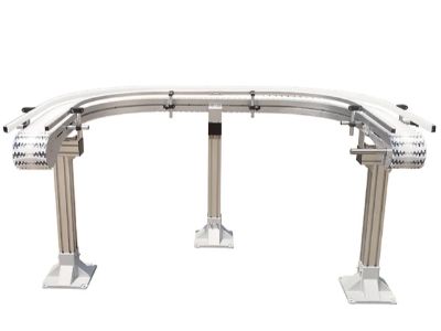 Now you can spend little cost and improve your bottles assembly line efficiency greatly-flexible chain conveyor