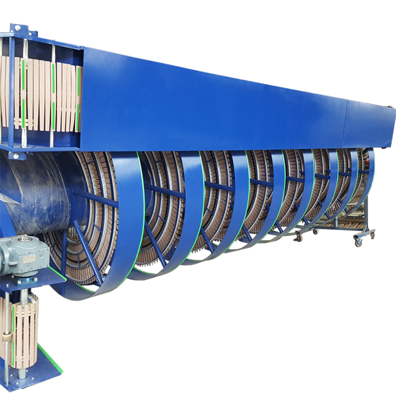 Slat Plastic Top 1873 Chain Spiral Conveyor for Cartons Vertical Transportation