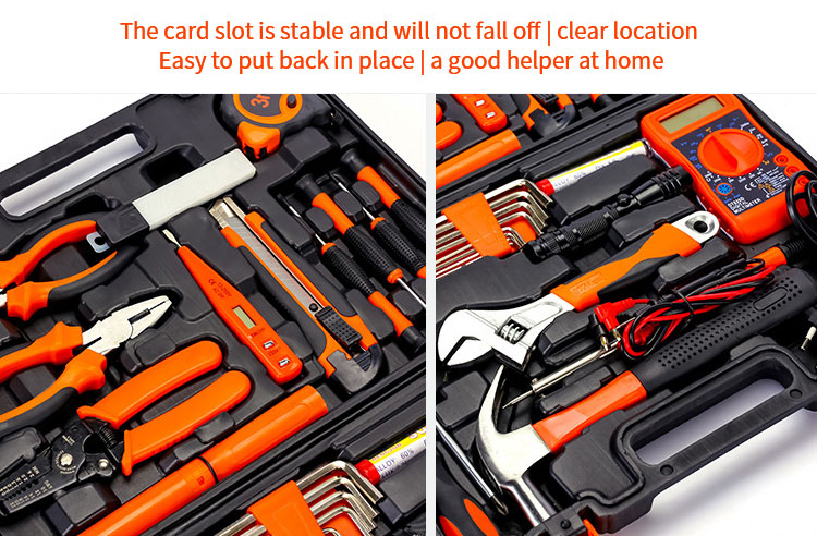 43 pcs tool box electrician tool kit hand operate mechanical tools set manufacture