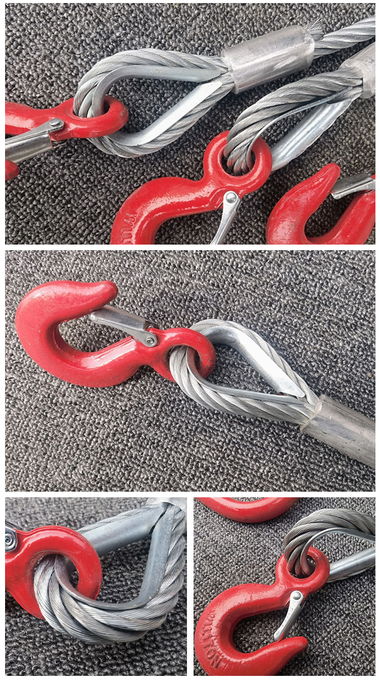 Galvanized 4 Leg Steel Core Steel Wire Rope Lifting Sling details