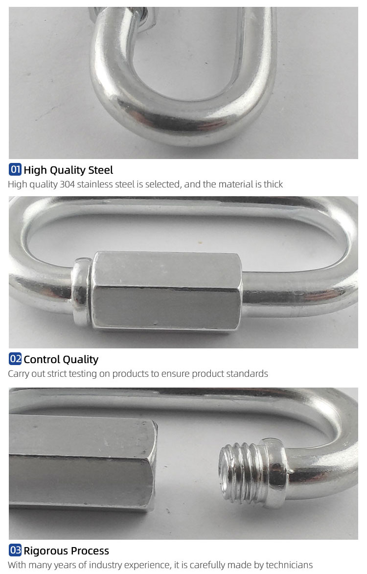 Rigging Hardware Stainless Steel Quick Link for Chain Connector manufacture