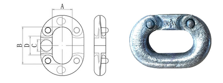 Stainless Steel 316 Quick Link C Link C Connected Ring for Chain manufacture