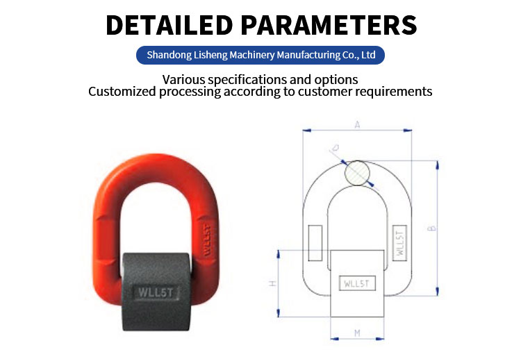 Lifting Points Weld On Pivot Link Load Ring D Link manufacture