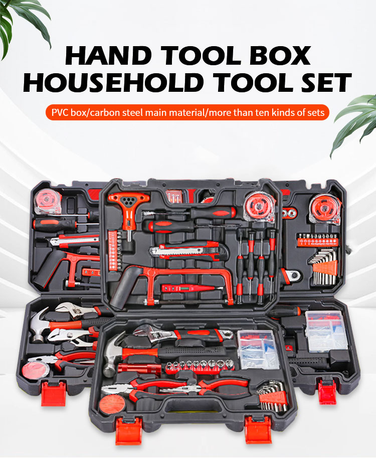 43 pcs tool box electrician tool kit hand operate mechanical tools set details