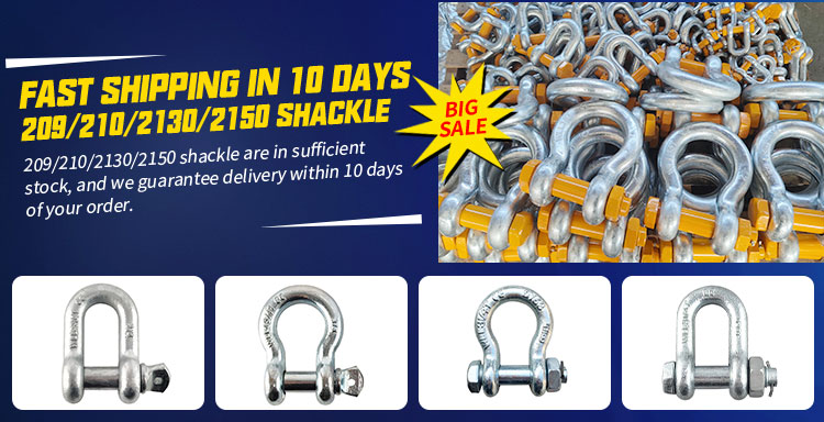 G2130 US type shackle bolt type anchor shackles manufacture