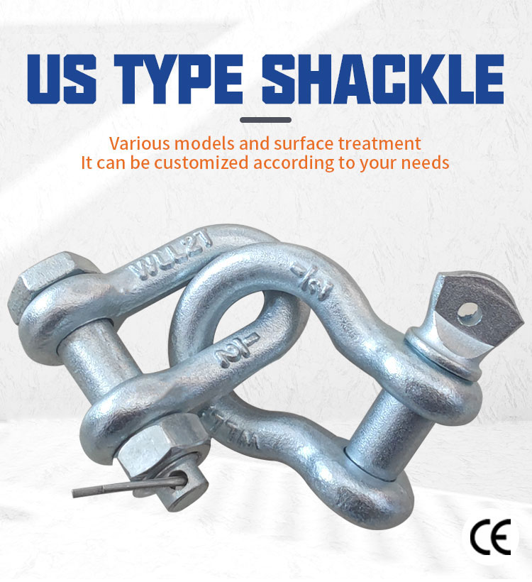 G2130 US type shackle bolt type anchor shackles details