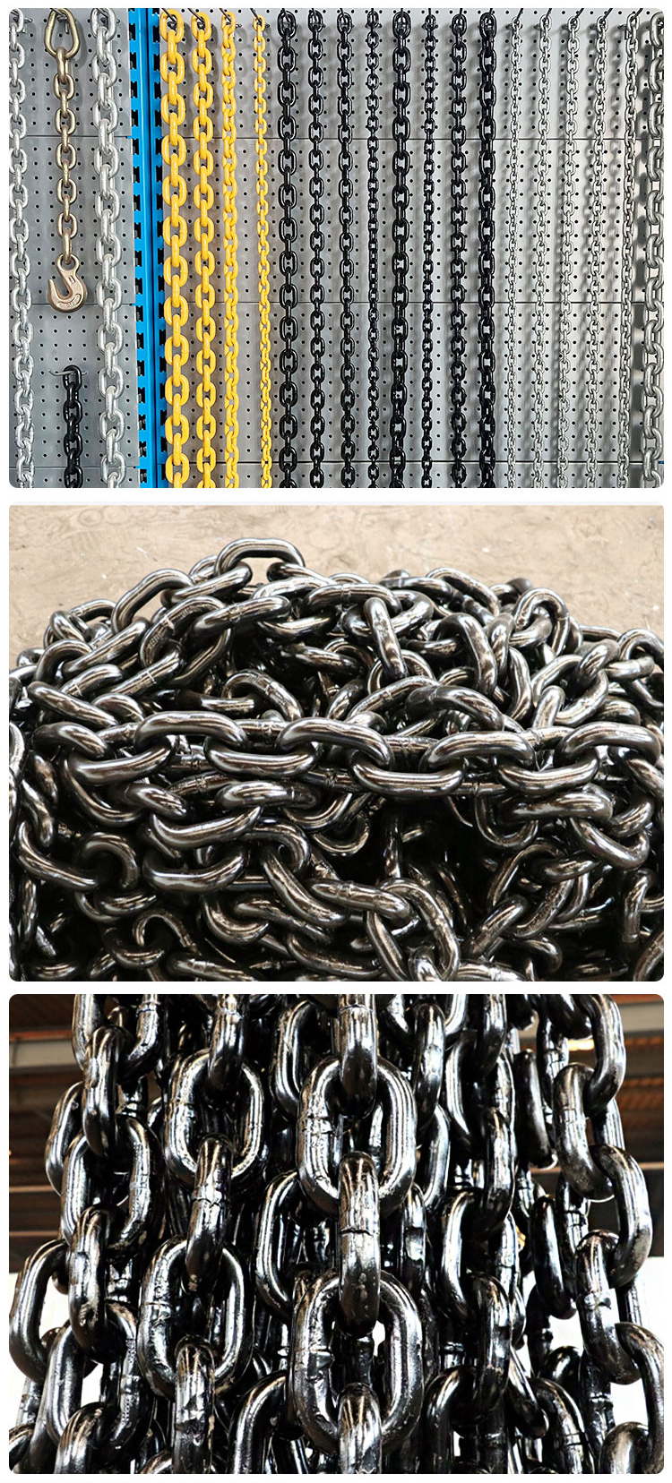 High quality G100 Blackened Hot-dip Galvanized Chain for Lifting factory