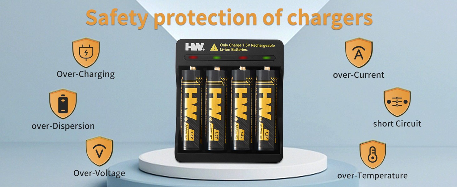 4PCS AA USB Li-ion Batteries with Charger supplier