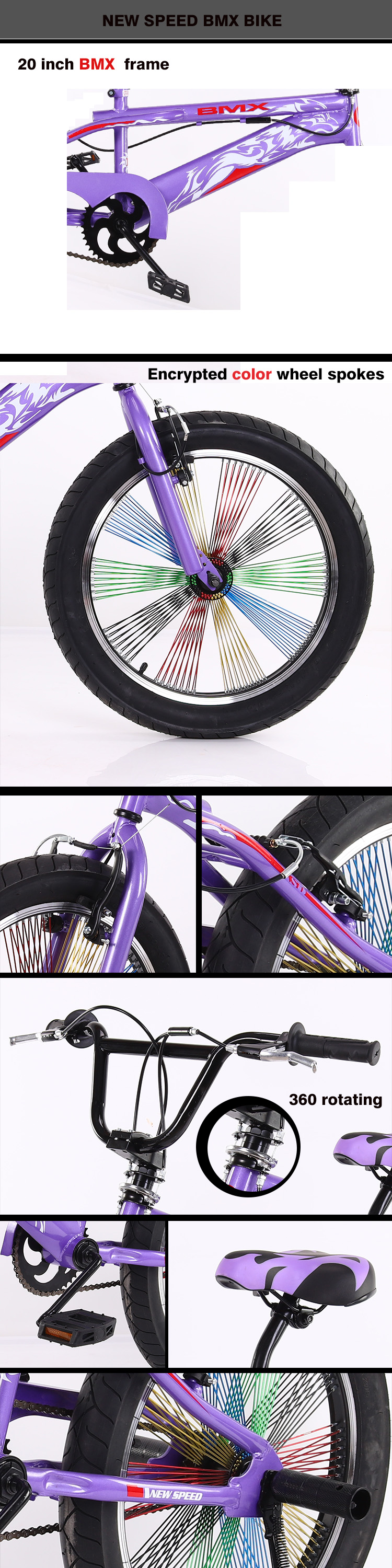 Frame Single Speed Sports Bicycle BMX Bike For Children supplier