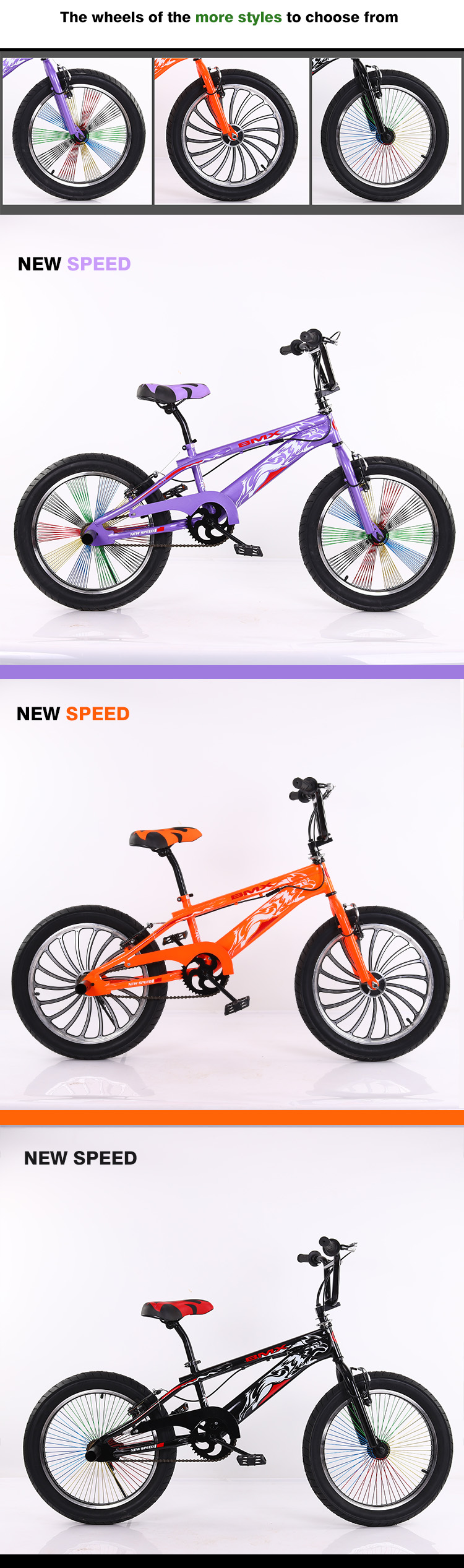 Frame Single Speed Sports Bicycle BMX Bike For Children details