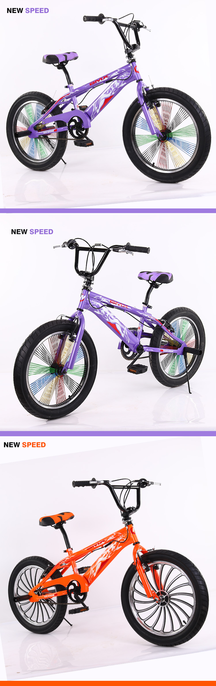 Frame Single Speed Sports Bicycle BMX Bike For Children details