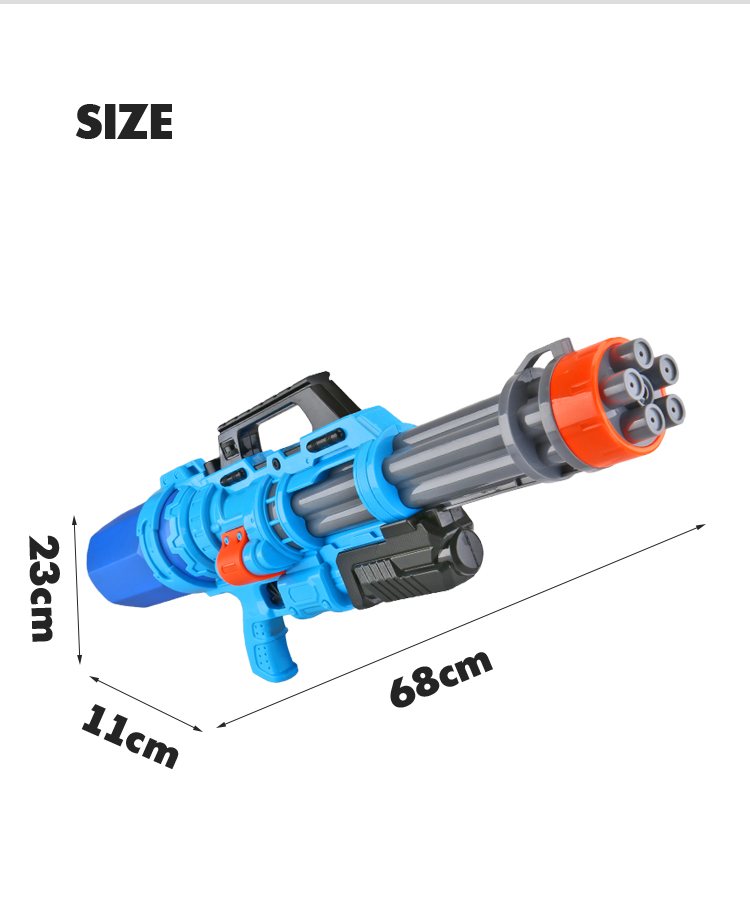 WATER FUN - 1600 ml Super Large Gatling Capacity Big Water Gun Kids Pistolas De Agua High Pressure Squirt Water Up to 32 feet details
