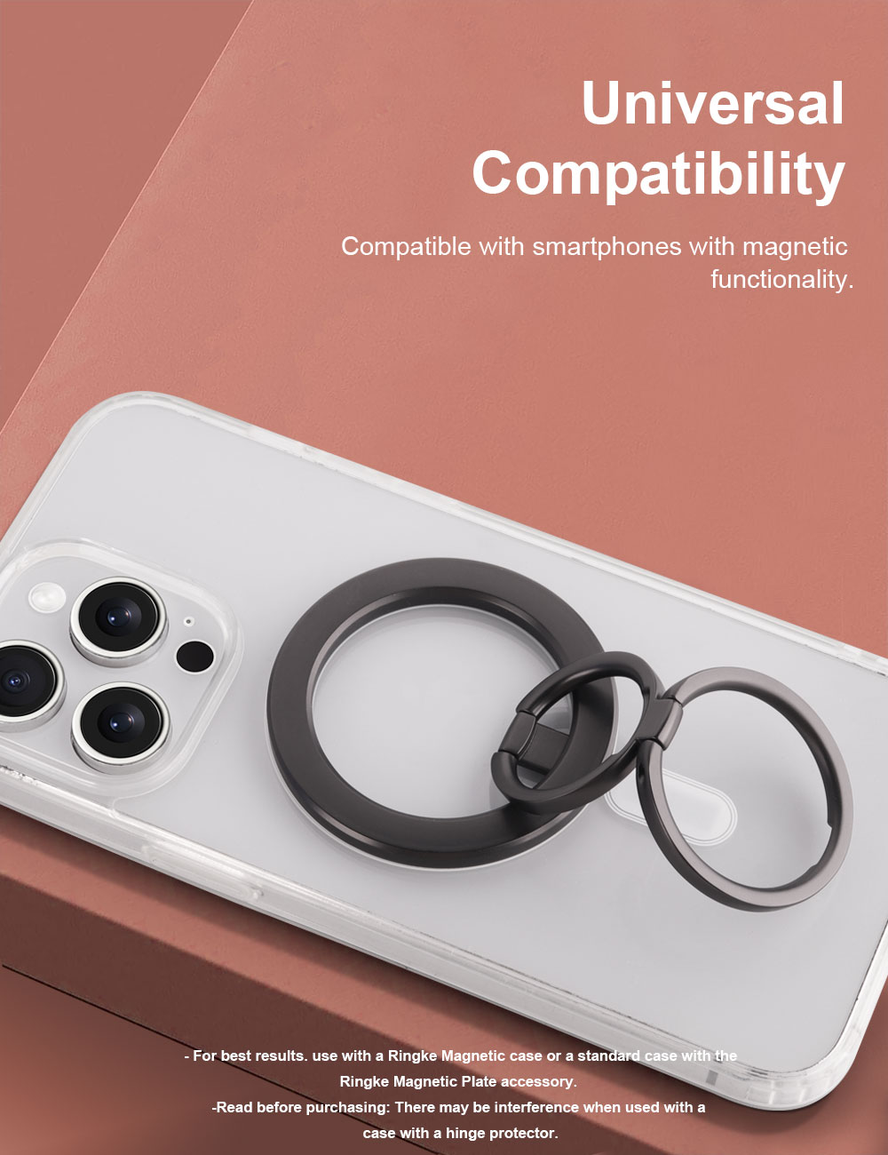 Mobile Phone Holders For Iphone 15 Pro Max Magnetic Holder Stand Ring Desk Magnet Car Cell 360 Rotation Desktop factory