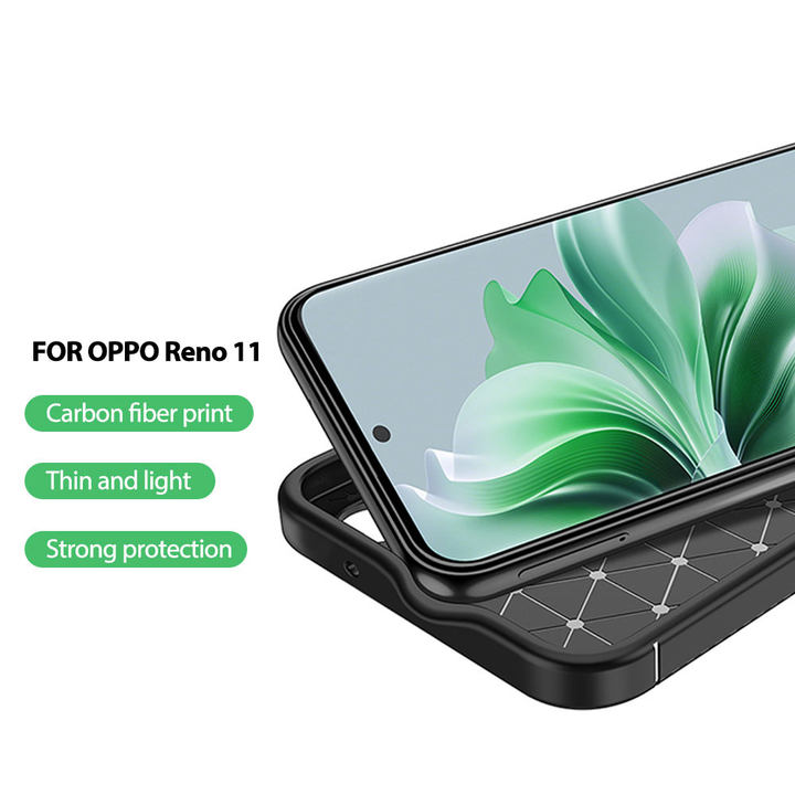 Tpu Phone Case For Oppo Reno11 Drop Proof Precision Hole Lychee Plating Mobile Anti Fall Cover Skin Friendly