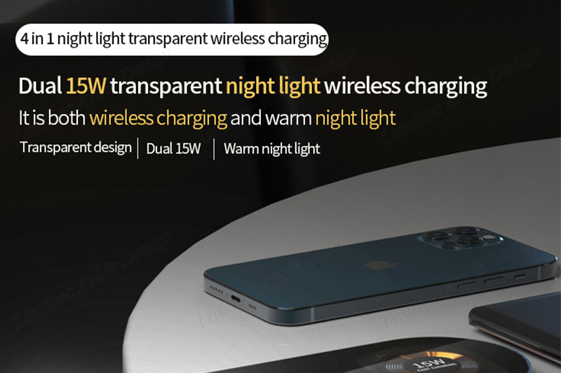 Laudtec KC013 4 In 1 Fast Stand Smart Watch Magnetic Foldable Mobile Phone Chargers Wireless Charger For Iphone Samsung factory