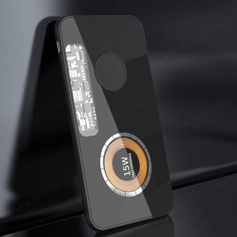 Laudtec KC022 Fast Phone Stand 2 In 1 With Smart Touch Led Night Magnetic Chargers Wireless Charger For Iphone Samsung