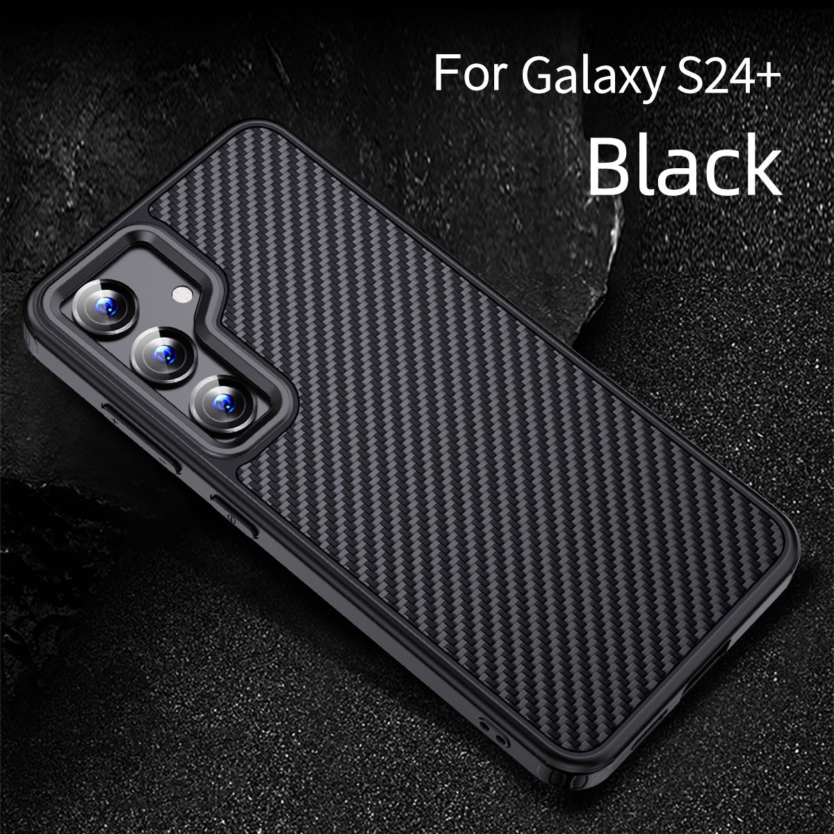 Tpu Phone Case Drop Proof Custom Luxury Frosted Suction Mobile Carbon Fiber For Samsung Galaxy S24 Pro