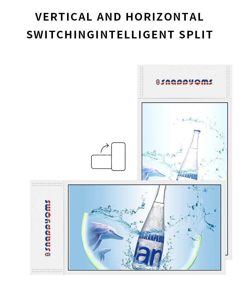 Retail 55 65 Inch Indoor High Brightness Ceiling Hanging Advertising Double Side Digital Signage Window Lcd Display Screen supplier