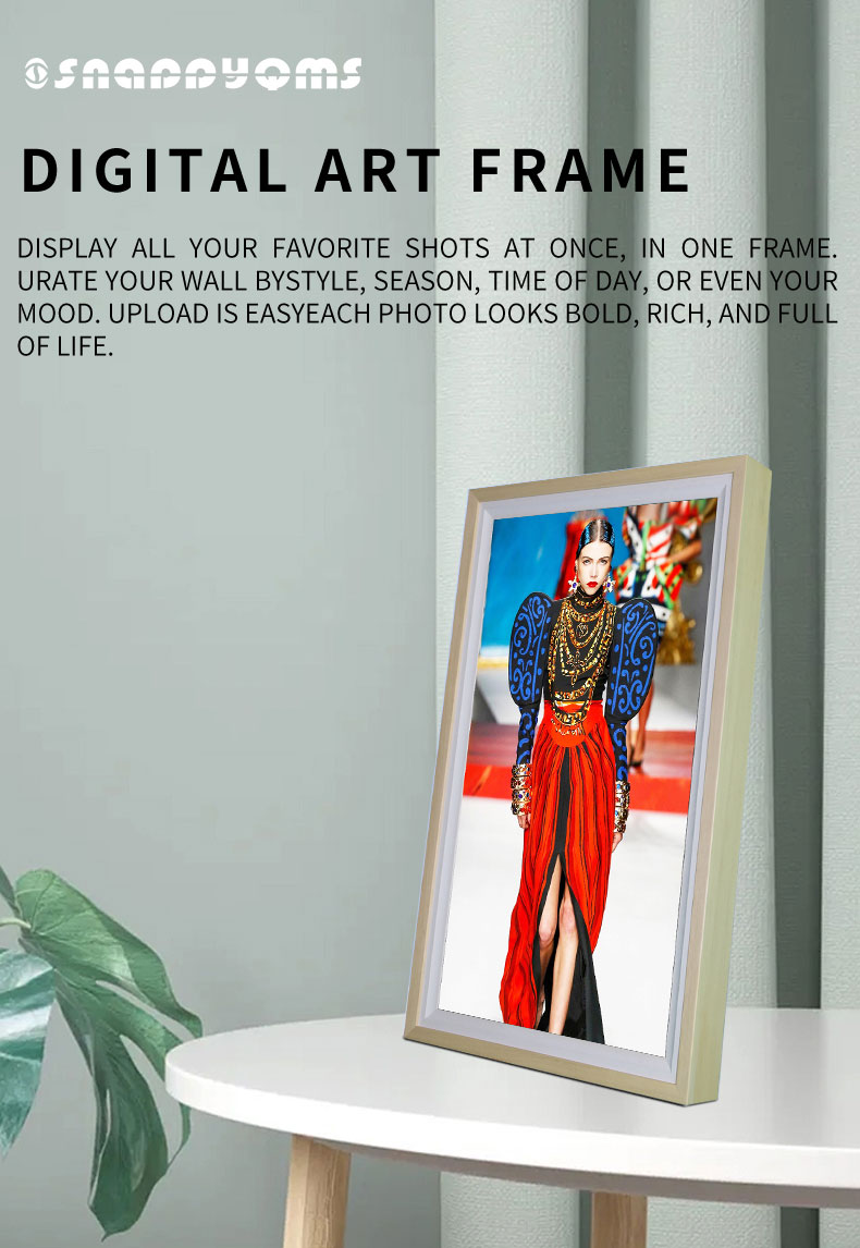 Wholesale 21.5/32 inch frameo wall mount art frame digital NFT display wifi 4K IPS matte screen digital photo frame factory