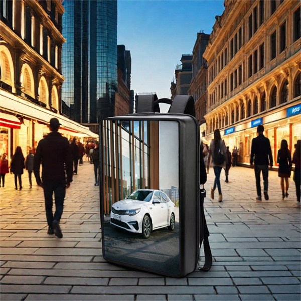 백팩 LCD 광고 디스플레이로 언제 어디서나 주목받기