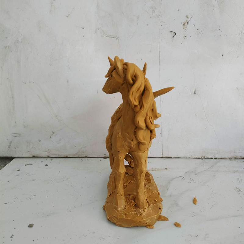 OEM home garden decor unique miniature 3d figure statue custom resin craft beautiful mystical fairy and unicorn figurines supplier