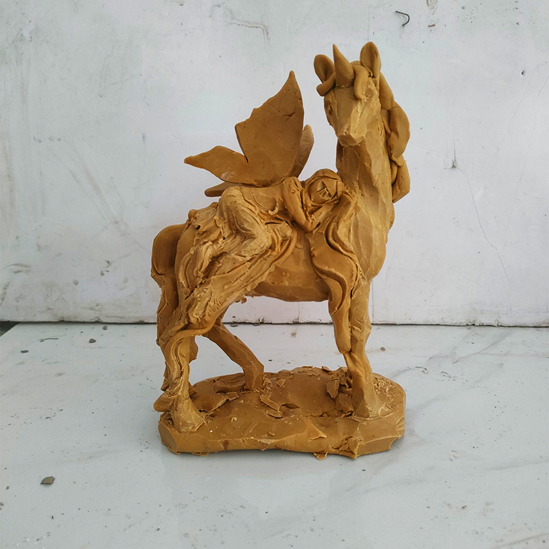 OEM home garden decor unique miniature 3d figure statue custom resin craft beautiful mystical fairy and unicorn figurines manufacture