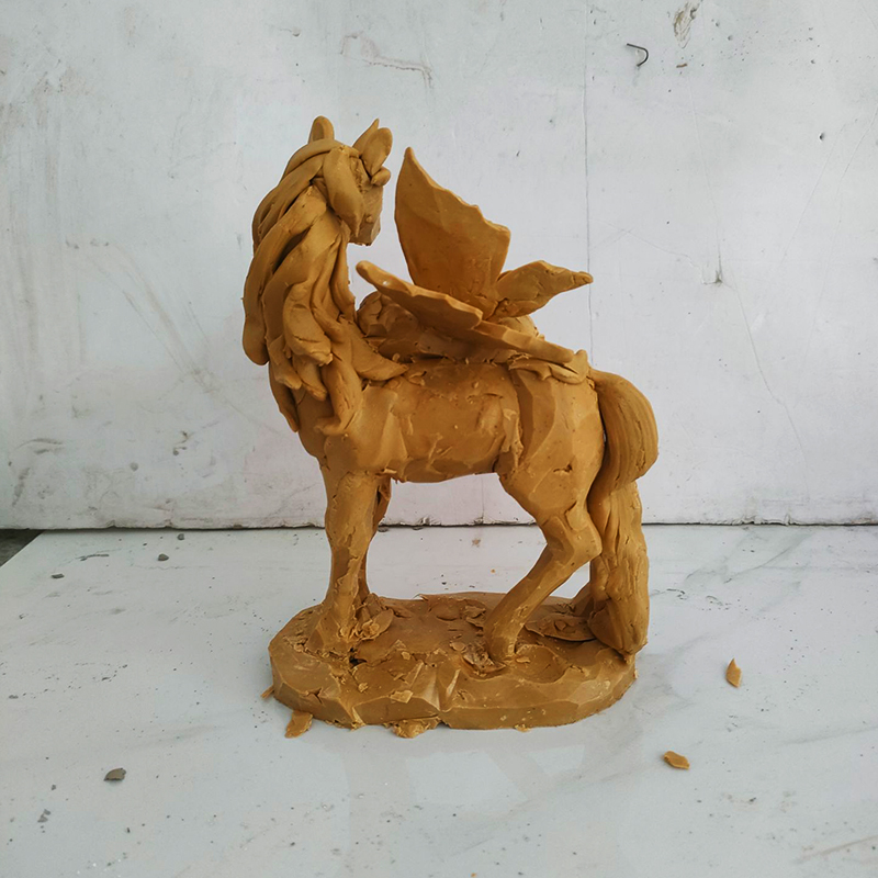 OEM home garden decor unique miniature 3d figure statue custom resin craft beautiful mystical fairy and unicorn figurines manufacture