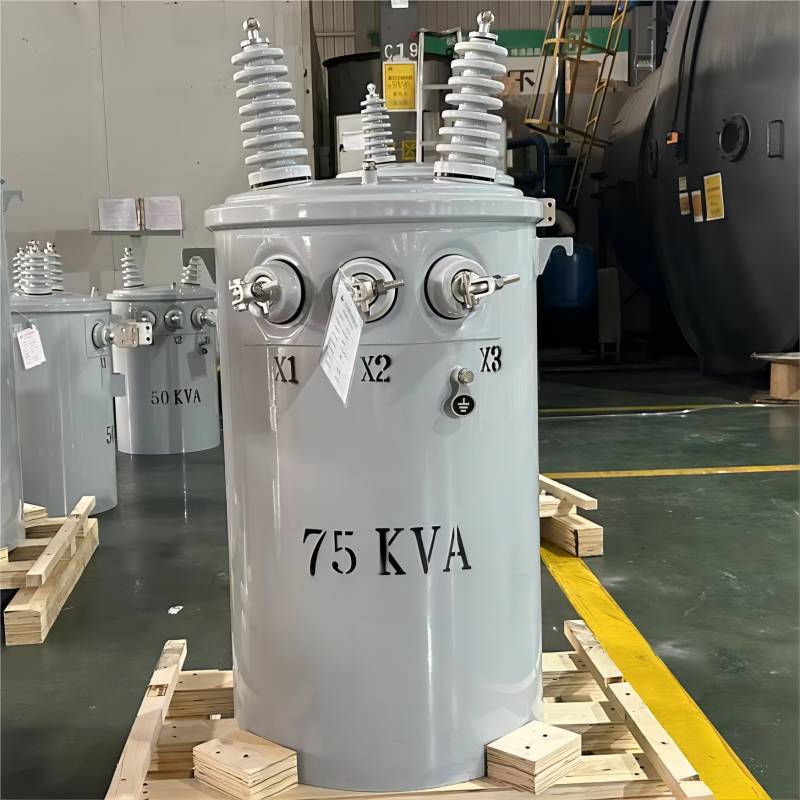 Single-phase pole mounted transformer