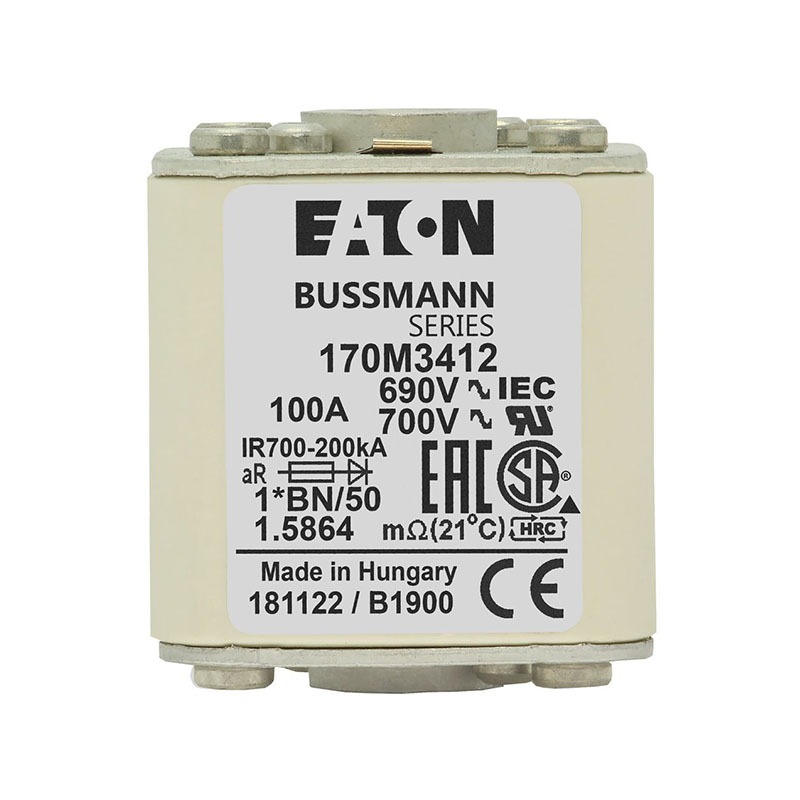 100A 700V(UL) 690V(IEC) 170M3412 High Speed Square Body Bussmann Fuse